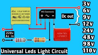 Building a MultiOutput AC to DC LED DriverConvert 220V AC to 3V6V12V24V48V60V98V110V120V [upl. by Etem672]