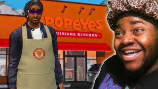 Can I get RICH Owning a POPEYES in The Sims 4 [upl. by Orapma241]