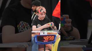 Rubiks Cube Blindfolded World Record 😱 Charlie Eggins [upl. by Ennairol]