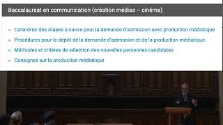 Directive pour le dépôt des productions médiatiques en cinéma et en télévision à l’UQAM [upl. by Vladi]