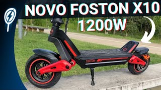 TESTEI O NOVO PATINETE ELÉTRICO FOSTON X10 1200W [upl. by Hendrika]