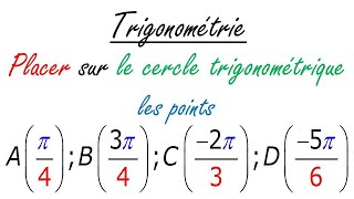 Comment placer les abscisses curvilignes sur le cercle trigonométrique [upl. by Eihtur661]