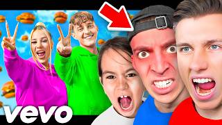 YouTuber BEWERTEN meinen BURGERPOMMES 2 SONG Leontin iCrimax ClashGames [upl. by Delanos]