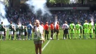 Portland Timbers Vs Seattle Sounders National Anthem [upl. by Hnim]