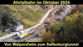 Ahrtalbahn im Oktober 2024  Bauarbeiten zwischen der Bunten Kuh amp Mayschoß Fotos [upl. by Shanan577]