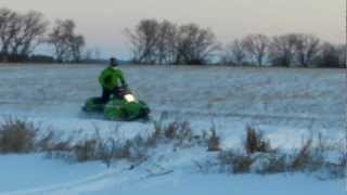 Arctic Cat ZR MBRP Race Can Echos and Crash [upl. by Poland723]