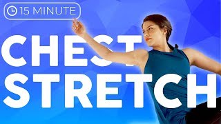 15 minute Yoga Stretch for Chest amp Back [upl. by Nnayecats61]