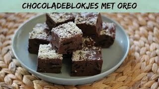 CHOCOLADEBLOKJES MET OREO ZONDER OVEN  LEKKER EN SIMPEL [upl. by Rhoads331]