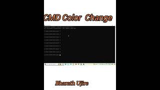 😮️😮️How to Change the Color in Command PromptCMDon Windows  no copyrights  BharathUjire💥️💥️ [upl. by Yehudit409]