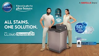 Lloyd Novante Washing Machine  IoT  5D Wash  Ranveer amp Deepika  Hindi  25 Sec [upl. by Rodrich]