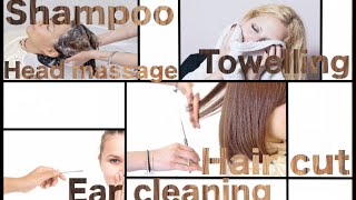 音フェチ最高の１時間 パート２シャンプー、耳かきなど ASMR 1 hour for relax Ear cleaningHair cut etc 치유의 시간 JAPAN [upl. by Annyahs]