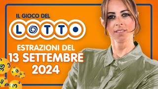 Estrazione in diretta del Gioco del Lotto e del Simbolotto di venerdì 13 Settembre 2024 [upl. by Dustman]