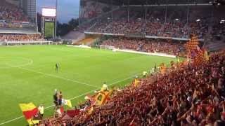 Les Corons chanté par le stade Bollaert RCLCAB 04082013 [upl. by Gawlas]