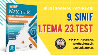 Bilgi Sarmal 9 Sınıf Matematik  1 Tema 23 Test [upl. by Leeth]