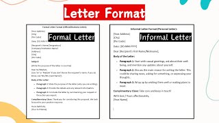 Letter writing format  How to write letters  Formal letter  Informal letter [upl. by Lewis]