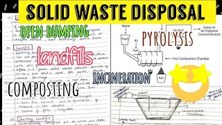 methods of solid waste disposal Notes 🤩😎solidwastemanagement [upl. by Kinsman]