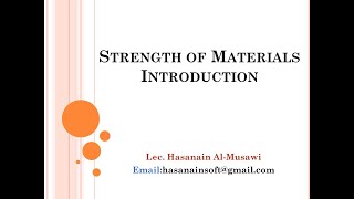 Strength of Materials  Introduction  01 [upl. by Harriet]