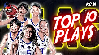 Gilas Womens Basketball Top 10 Plays  FIBA Womens Asia Cup [upl. by Dihsar284]