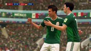 México vs Alemania mundial Russia 2018 fifa 18 simulación [upl. by Eliam859]