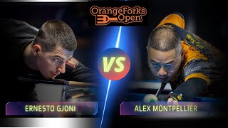 ERNESTO GJONI VS ALEX MONTPELLIER  2024 ORANGE FORKS OPEN billiards highlights netherlands [upl. by Lodi]