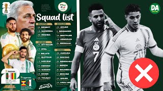 Mahrez and Chaibi LEFT OUT of Algerias World Cup qualifying squad [upl. by Alegnad]