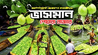 Vasoman Peyara Bazar in Bangladesh । ভাসমান পেয়ারা বাজার । Biggest Floating Market In BD । Mr Luxsu [upl. by Handel]