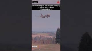 Ryanair Boeing 737800 caught in terrifyingcrosswind landing at EastMidland Airport [upl. by Gnol]