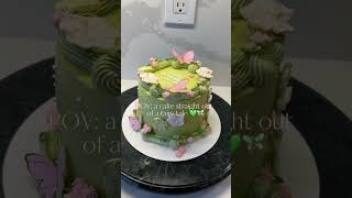 Fairy cake 🧚🏽💚cake fairy fairycake [upl. by Janifer]