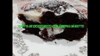 TORTA AL CIOCCOLATO CON CREMA AL LATTESI PREPARA IN 5 MINUTI [upl. by Ennalorac]