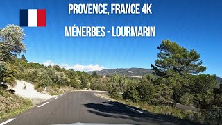 Driving in Provence France from Ménerbes to Lourmarin [upl. by Alliber]