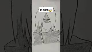 How to draw Nagato Uzumaki in 20 secs shorts anime drawing [upl. by Eryn]