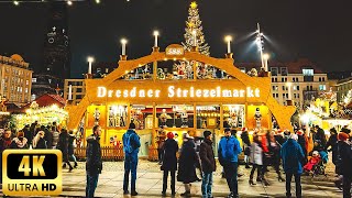 STRIEZELMARKT DRESDEN 2022 🎄 Walking Tour of the Dresden Christmas Market in 4K 🧑‍🎄 [upl. by Sheree]