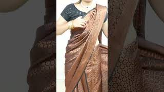 Beautiful Heavy Silk Saree Draping For Wedding Wear  How To Wear Saree With Perfect Pleats [upl. by Leirad]