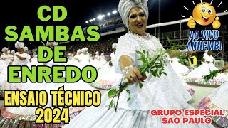 SAMBAS DE ENREDO 2024 AO VIVO ENSAIOS TÃ‰CNICOS SÃƒO PAULO GRUPO ESPECIAL [upl. by Felten]