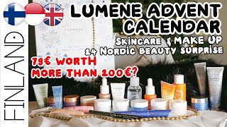 LUMENE ADVENT CALENDAR 2020  24 NORDIC BEAUTY PRODUCTS SURPRISE SKINCARE amp MAKE UP [upl. by Theodoric]