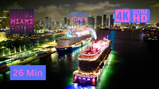 Miami Port Cruise Arrivals 4K [upl. by Isnam490]