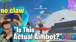 HIS LINEAR SETTINGS GAVE HIM AIMBOT Reacting To BrockPlays Fortnite [upl. by Nathan]