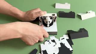 Omoshiroi Block3D Paper Calendar 2024Panda3D Notepad Note3D Memo PadSticky NotesChristmasGift [upl. by Rotce1]