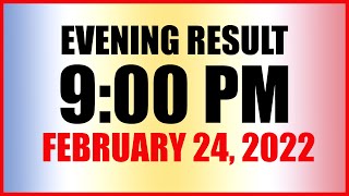 Lotto Result Today 9pm February 24 2022 Swertres Ez2 [upl. by Ytnom]