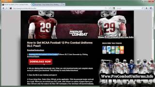 Nike Pro Combat Uniforms DLC Free Unlock On NCAA Football 12 [upl. by Phiona]