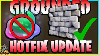 GROUNDED HOTFIX UPDATE Building Fixed No More Duped Exploit Dev QnA Recap More Armor Upgrades [upl. by Felix]