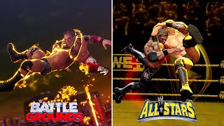 WWE 2K Battlegrounds vs WWE All Stars  Moves Comparison Which Is Better [upl. by Bobbi]