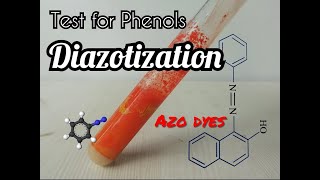 Test for Phenols  Azo dyes Diazotization [upl. by Terrena]