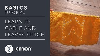 HowTo Knit the Cables and Leaves Stitch [upl. by Benedetto]