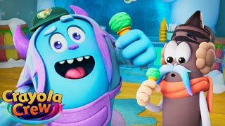 Ice Cream in Winter CrayolaCrewOfficial  Crayola Crew Fun amp Creative Cartoons for Kids [upl. by Kariv]