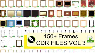 150 Frames CDR Files Free For Download VOL 3 [upl. by Natye186]