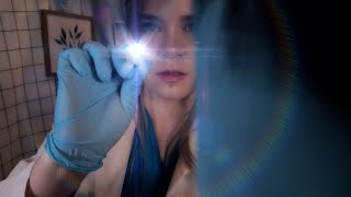 ASMR Hospital Detailed Optic Cranial Nerve Exam  Orbital Ultrasound Lashes on Lens [upl. by Ecneret987]