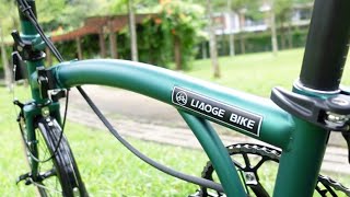 ENG SUB 2023 LATEST LIAOGE TRIFOLD BIKE 30 WITH SHIMANO SORA LIGHT WEIGHT HOLLOW TECH CRANKSET [upl. by Ludwog]