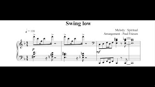 Swing Low Sweet Chariot  Jazz Piano  With Sheet Music Jazz Trio [upl. by Eanram]