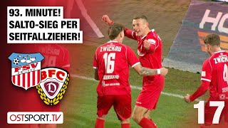 93 Minute SaltoSieg per Seitfallzieher FSV Zwickau  BFC Dynamo  Regionalliga Nordost [upl. by Arnst]